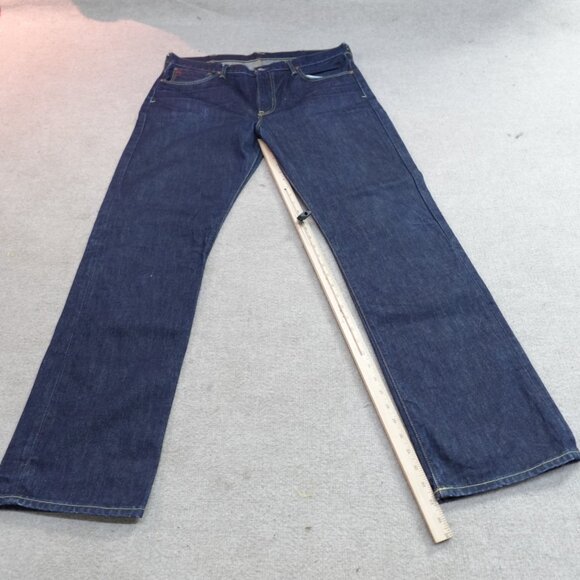 Polo Ralph Lauren Jeans 38 x 33 Blue Zip Fly Straight Vintage 67 - Picture 2 of 9